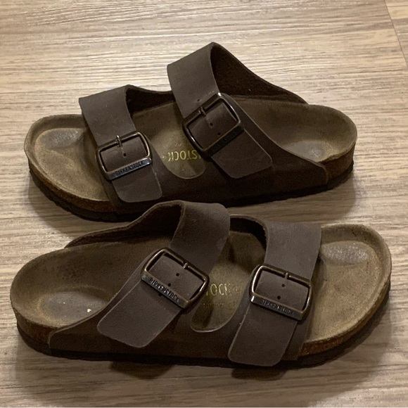 Birkenstock Arizona Birko-Flop Slide Sandal Brown Size 36 - Picture 3 of 14